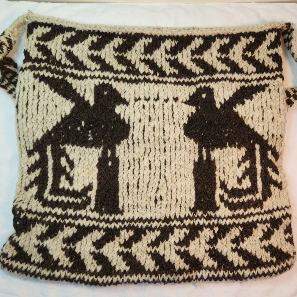 Vintage Handknit Morral Shoulder Bag